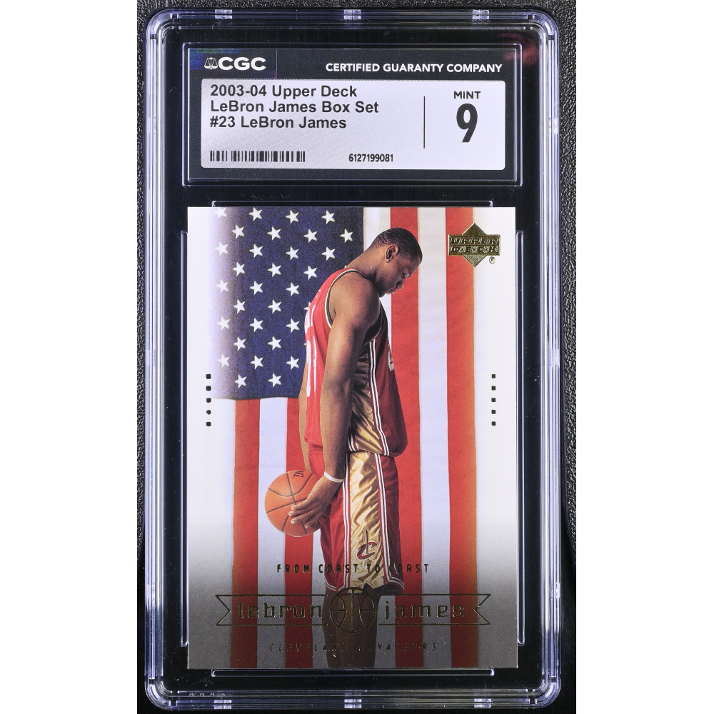 LeBron James 2003-04 Upper Deck LeBron James Box Set #23 RC (CGC 9) at PristineAuction.com
