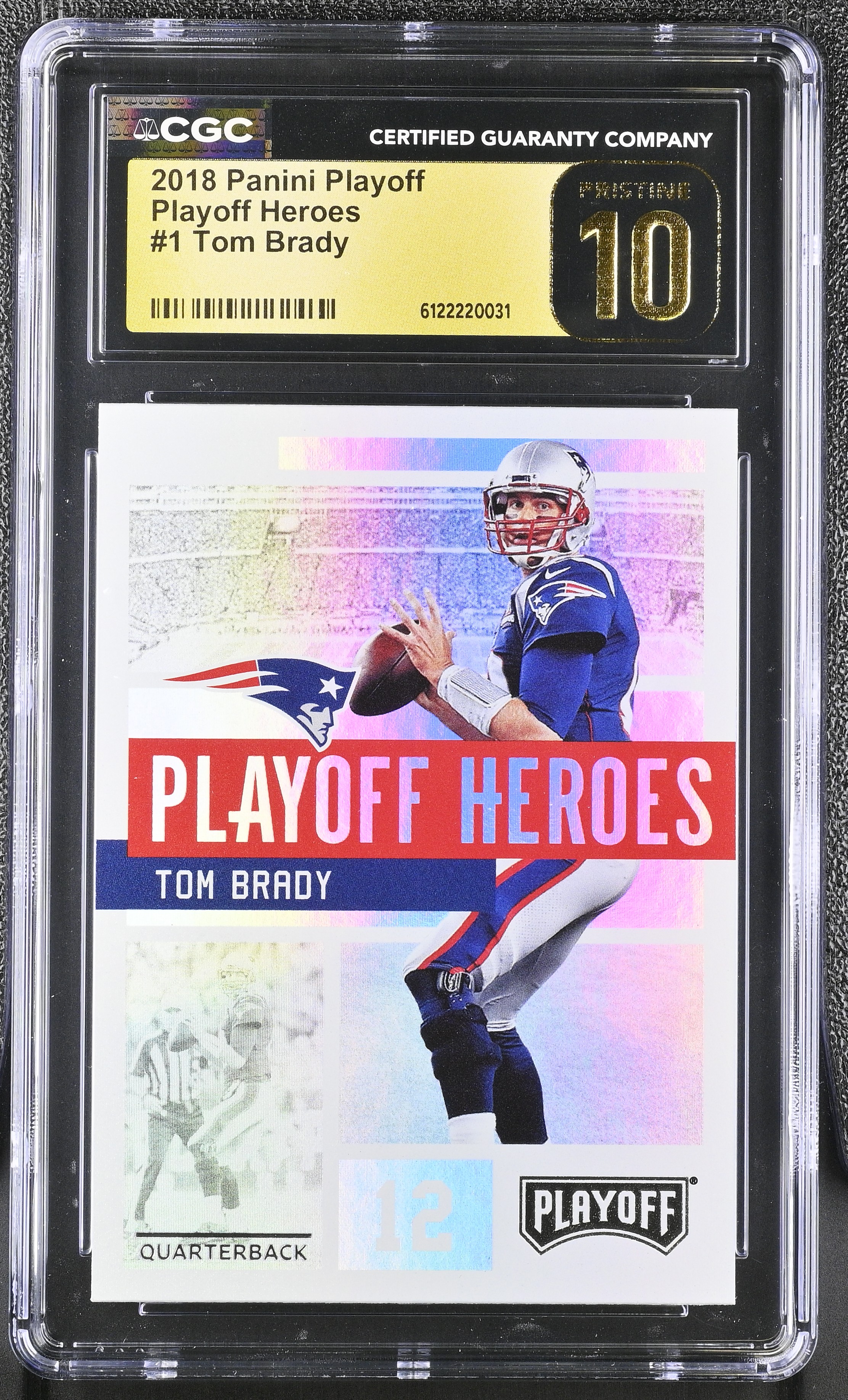 Tom Brady 2018 Panini Playoff Playoff Heroes #1 (CGC 10 | Black Label) at PristineAuction.com Tom Brady 2018 Panini Playoff Playoff Heroes #1 (CGC 10 | Black Label) at PristineAuction.com