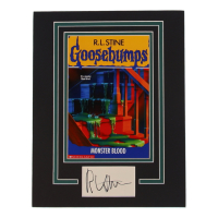 R. L. Stine Signed "Goosebumps: Monster Blood" 11x14 Custom Matted Cut Display (ACOA) at PristineAuction.com