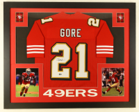 Frank Gore Signed Custom Framed Jersey Display (Beckett) at PristineAuction.com
