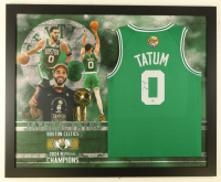 Jayson Tatum Signed Custom Framed Jersey Display (PSA) at PristineAuction.com