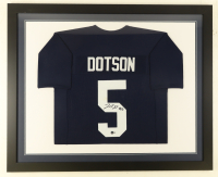 Jahan Dotson Signed Custom Framed Jersey Display (Beckett) at PristineAuction.com