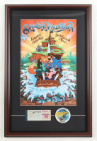 Disney's "Splash Mountain" Custom Framed Art Print Display with Original 1989 Pre-Ride Opening Cast Member Lapel Pin & Ticket Booklet at PristineAuction.com