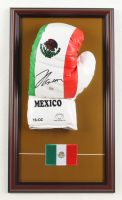 Julio Cesar Chavez Signed Title Custom Framed Mexico Boxing Glove Display with Cloth Mexico Patch (PSA) at PristineAuction.com