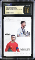 Lionel Messi / Cristiano Ronaldo 2024 Leaf Special Release Exclusive Legends Edition #ELE-05 (CGC 10 | Black Label) at PristineAuction.com