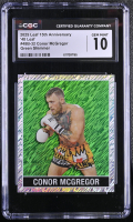 Conor McGregor 2025 Leaf 15th Anniversary '48 Leaf Green Shimmer #48B-32 #3/6 (CGC 10) at PristineAuction.com