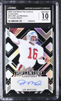 Joe Montana 2022 Leaf Metal Pop Century Autographs Prismatic Black #BA-JM1 #02/15 (CGC 10 | Auto 10) at PristineAuction.com