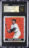 Reggie Jackson 2025 Leaf 15th Anniversary '48 Leaf Red Shimmer #48B-137 #3/3 (CGC 10 | Black Label) at PristineAuction.com