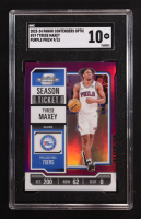 Tyrese Maxey 2023-24 Panini Contenders Optic Purple #19 #09/15 (SGC 10) at PristineAuction.com