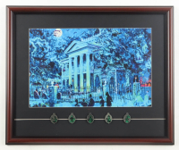 Disneyland "Haunted Mansion" Custom Framed Art Print Display With Set of (5) Mansion Pins at PristineAuction.com