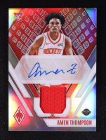 Amen Thompson 2023-24 Panini Phoenix Rookie Jersey Autographs #32 RC #041/199 at PristineAuction.com