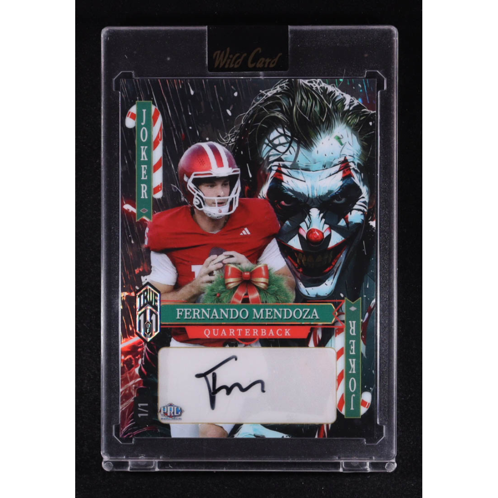 Fernando Mendoza 2025 Wild Card Jokers Wild Autographs True One Of