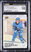 Macklin Celebrini 2024-25 Upper Deck Rookie Debut Image Variant #19 RC / Achievement (CGC 10) at PristineAuction.com
