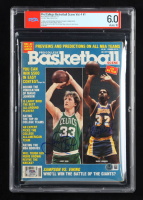 Magic Johnson & Larry Bird Signed 1982 "Pro/College Basketball Scene" Magazine (PSA 6.0 | Autograph Graded 10) at PristineAuction.com
