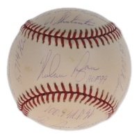 Nolan Ryan Signed OML Baseball with Multiple Stat Inscriptions (ReggieJackson.com) at PristineAuction.com