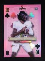 Shedeur Sanders 2024 Wild Card 5 Card Draw Stacked Deck Ten Of Clubs Pink Rainbow Foil #SDPC-SSN #1/1 RC at PristineAuction.com