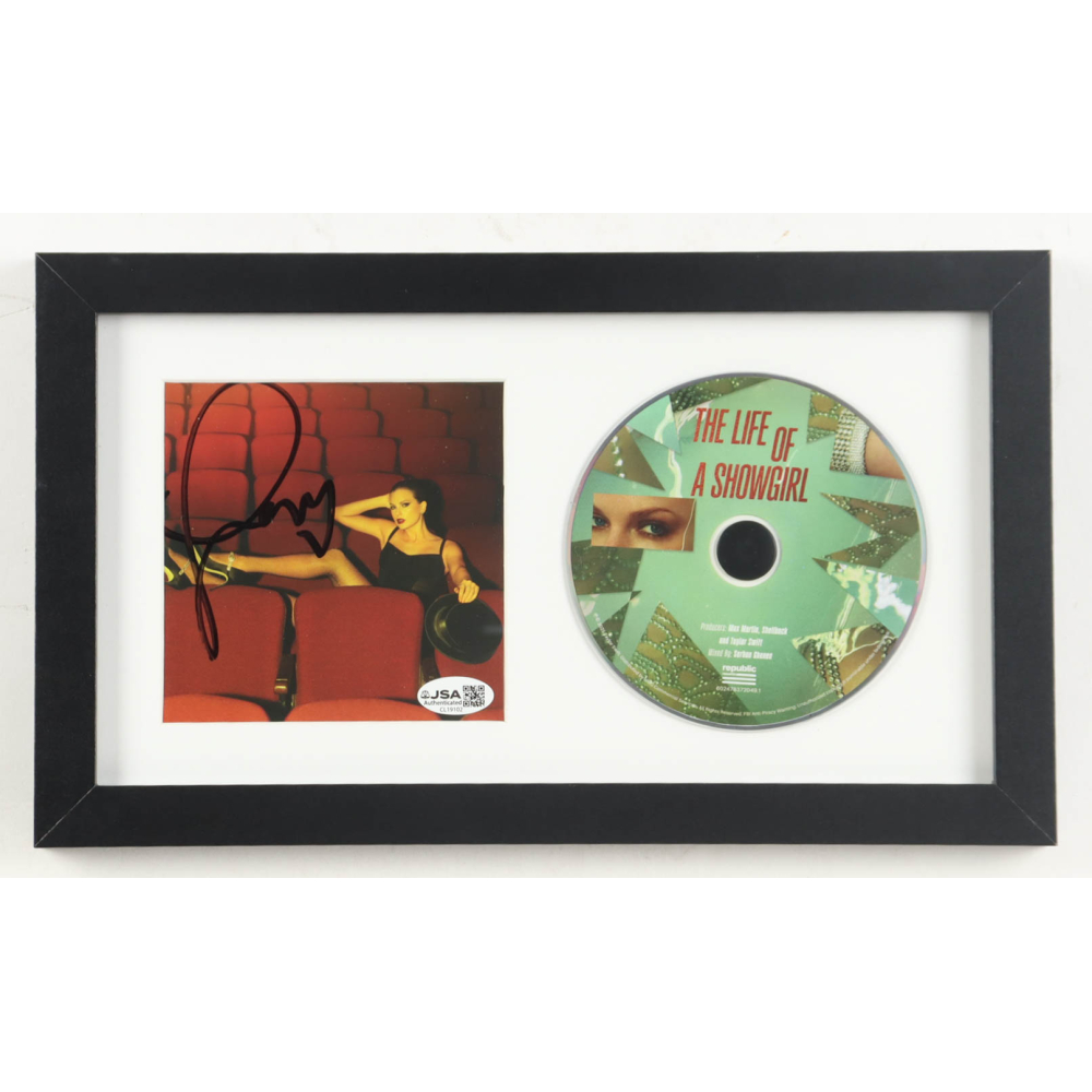 Taylor Swift Signed "The Life of a Showgirl" Custom Framed CD Insert Display with CD (JSA) at PristineAuction.com
