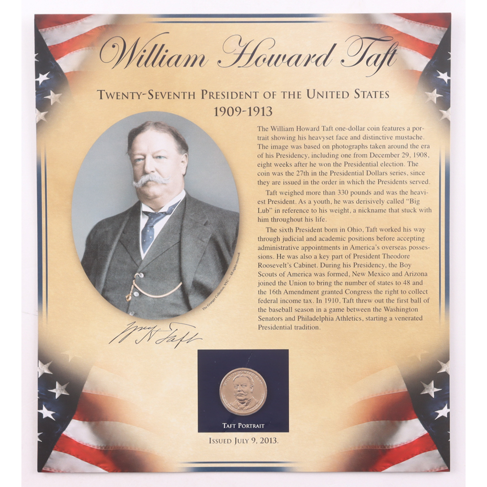 2013 U.S. Presidents Mint Sets Collection with William Taft Dollar Coin & Historic U.S. Stamps at PristineAuction.com