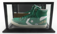 Larry Bird Signed Converse All Star Celtics Basketball Shoe In Display Case (PSA) at PristineAuction.com
