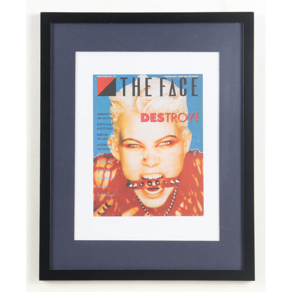 Neville Brody "The Face" Custom Framed Print Display at PristineAuction.com
