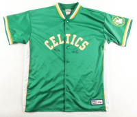 Larry Bird & Robert Parrish Signed Celtics Authentic Majestic Wam-Up Jacket (PSA) at PristineAuction.com