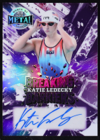 Katie Ledecky 2025 Leaf Metal Women of Sport Breaking Barriers Autographs Prismatic Purple #BBAKL1 #3/6 at PristineAuction.com