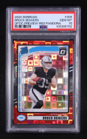 Brock Bowers 2024 Donruss Optic Rated Rookies Preview Red Pandora #394 RC (PSA 10) at PristineAuction.com