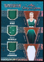 Larry Bird / Kevin McHale / Dennis Johnson 2025 Leaf Glory of the Game Tradition Silver Pattern #T3 #4/6 at PristineAuction.com