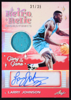 Larry Johnson 2025 Leaf Glory of the Game Retro Relic Signatures Spectrum Silver #RSLJ1 #31/35 at PristineAuction.com