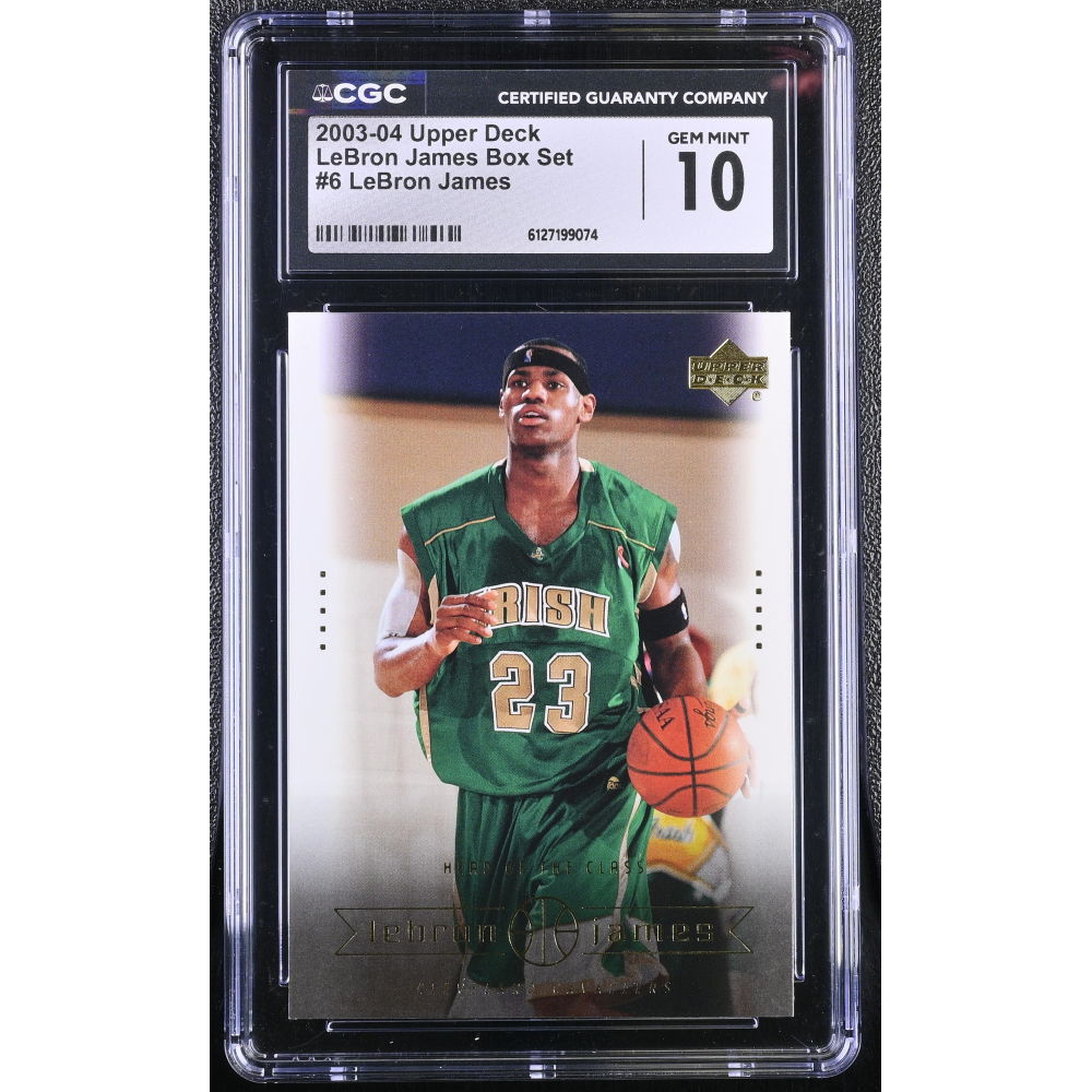 LeBron James 2003-04 Upper Deck LeBron James Box Set #6 RC (CGC 10) at PristineAuction.com