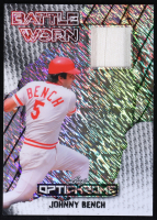 Johnny Bench 2025 Leaf OptiChrome Battle Worn Shimmer Silver #BWJB1 #8/10 at PristineAuction.com