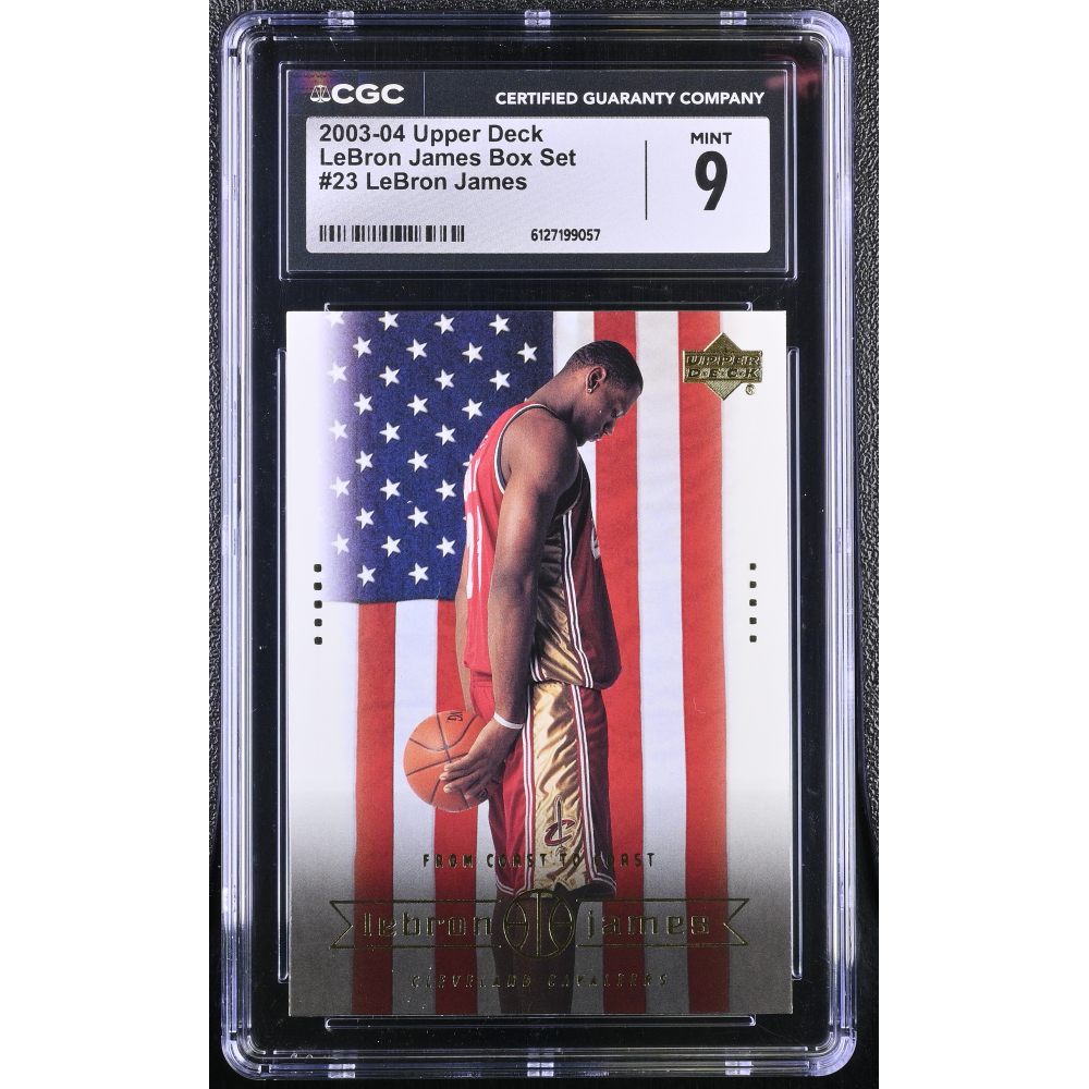 LeBron James 2003-04 Upper Deck LeBron James Box Set #23 RC (CGC 9) at PristineAuction.com