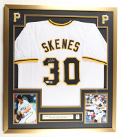 Paul Skenes Signed Custom Framed Jersey Display with Topps Rookie Card Pin & Stat Plaque (JSA & MLB) at PristineAuction.com