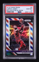 LeBron James 2018-19 Panini Prizm Prizms Red White and Blue #6 (PSA 10) at PristineAuction.com
