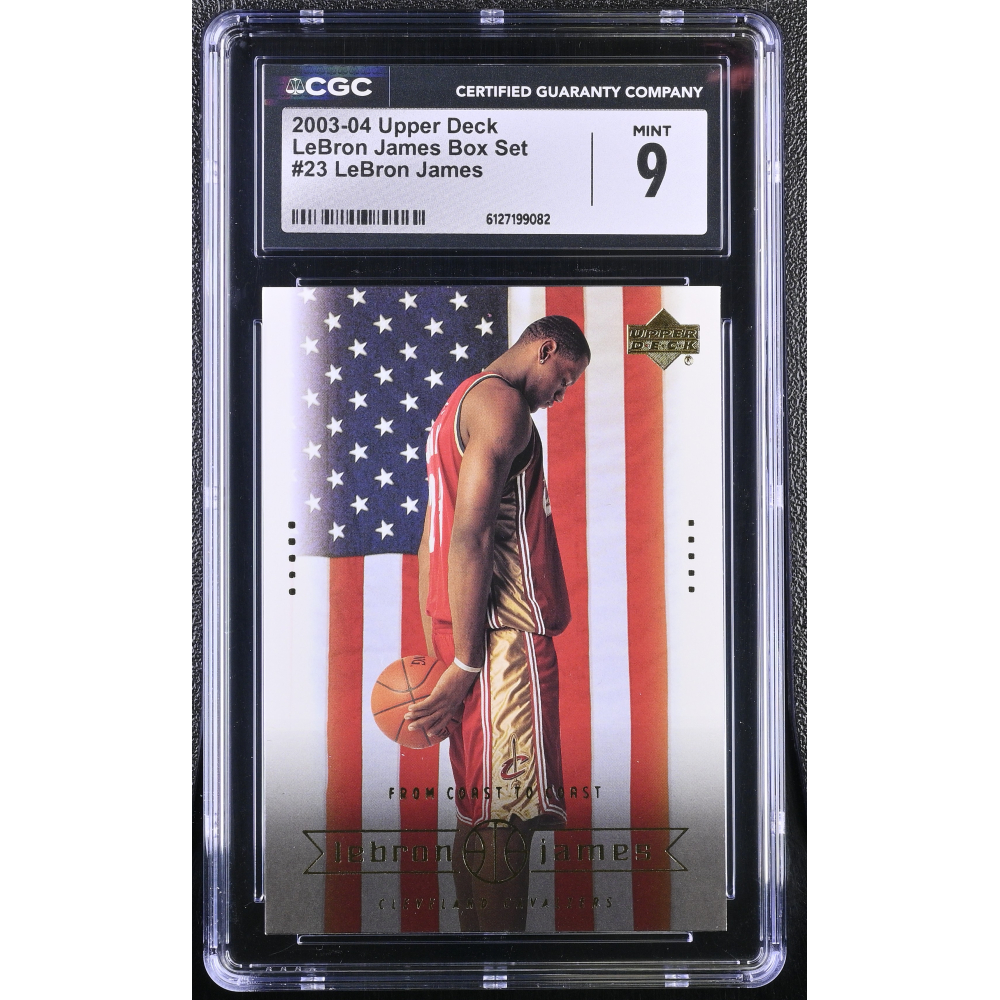 LeBron James 2003-04 Upper Deck LeBron James Box Set #23 RC (CGC 9) at PristineAuction.com