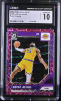 LeBron James 2024-25 Donruss Optic Pink Velocity #148 #52/79 (CGC 10) at PristineAuction.com