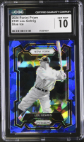 Lou Gehrig 2024 Panini Prizm Blue Ice #109 (CGC 10) at PristineAuction.com