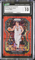 Nikola Jokic 2020-21 Panini Prizm Choice Red #114 #51/88 (CGC 10) at PristineAuction.com
