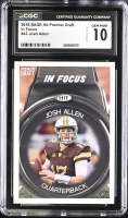 Josh Allen 2018 SAGE Hit Premier Draft In Focus #43 RC (CGC 10) at PristineAuction.com