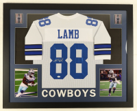 Ceedee Lamb Signed Custom Framed Jersey Display (JSA) at PristineAuction.com