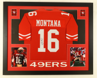 Joe Montana Signed Custom Framed Jersey Display (JSA) at PristineAuction.com