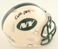 Darrelle Revis Signed Jets Retro Alternate Speed Mini Helmet (Beckett) at PristineAuction.com