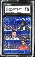 Pele / Lionel Messi / Lamine Yamal 2024 Leaf Special Release Metal Exclusive Legends Edition Blue Lazers #ELE-103 #02/20 (CGC 10) at PristineAuction.com