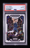 Luka Doncic 2023-24 Panini Prizm Prizms White Wave #110 #11/38 (PSA 10) at PristineAuction.com