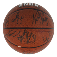 1997-98 Lakers NBA Basketball Team-Signed By (15) with Kobe Bryant, Shaquille O'Neal, Derek Fisher, Rick Fox (JSA) at PristineAuction.com