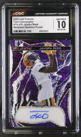 Jayden Reed 2023 Leaf Eclectic Flash Autographs Metalized Sparkles Purple #FA-JR1 #3/6 RC (CGC 10 | Auto 10) at PristineAuction.com