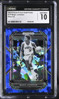 Magic Johnson 2023 Panini Prizm Draft Picks Blue Ice #79 #57/99 (CGC 10) at PristineAuction.com