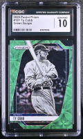 Ty Cobb 2025 Panini Prizm Green Scope #191 #56/75 (CGC 10) at PristineAuction.com