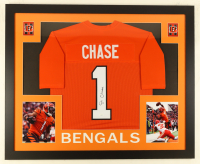 Ja'Marr Chase Signed Custom Framed Jersey (JSA) at PristineAuction.com