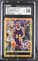 Magic Johnson 2025 Leaf 15th Anniversary '92 Gold Leaf Stars Gold Lava #92B-109 #1/1 (CGC 10) at PristineAuction.com